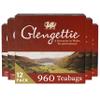 Glengettie  Black Tea Bags 250g x 12 (960 Tea Bags)  Strong Welsh Brew Since 1952  Full Flavoured  Kenyan & Assan Blend  Ethical & Sustainable view 1
