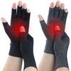 Kecartu 2 Pairs Compression Gloves for Rheumatoid Arthritis, Osteoarthritis, Carpal Tunnel Pain, Fingerless Arthritis Hand Gloves for Women Men Support Work&Computer Typing (Pure Black+Black,Small) view 1