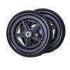 2pcs 6" 7" 8" PU solid tire front wheel wheelchair wheel rubber tire, black gray (Color : Black, Size : 7 inches) view 1