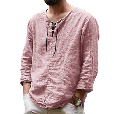Basic T-Shirt Men's Linen Henley Shirt Long Sleeve T-Shirts Fit Tracksuit Casual Shirt Short Sleeve Sports Cotton Shirts Short Sleeve Shirt Slim Fit Cotton T-Shirt Men, red, 3XL
