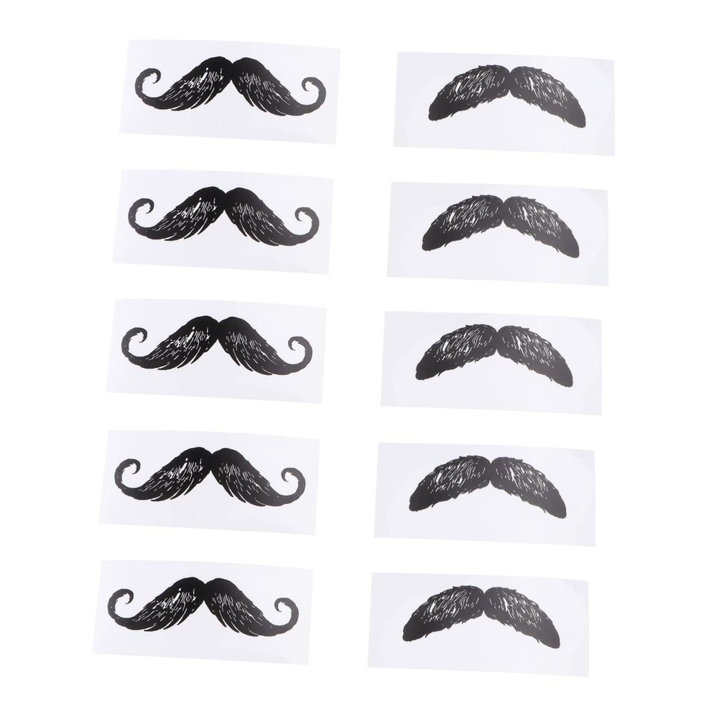 Beavorty 30pcs Beard Protective Stickers Self-adhesive Feature Hair Removal Stickers for Beard Styling