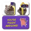 ButtonChocs Chocolate Piglet - You're Piggin Awesome. Belgian Milk Chocolate Gift. view 2