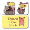 ButtonChocs Thank You Chocolate Piglet - Thanks Sow Much. Belgian Milk Chocolate Thank You Gift. view 2
