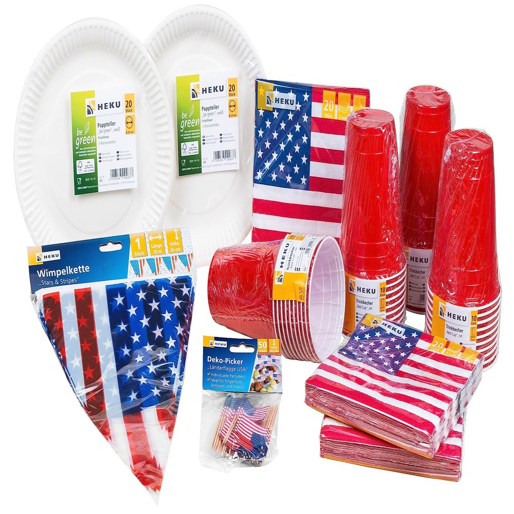 191 Piece USA Party Set