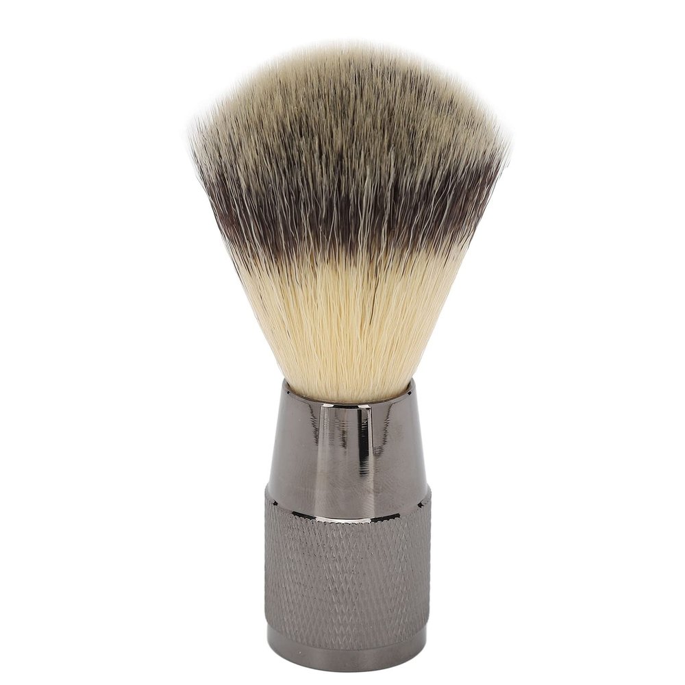 Fine Beard Brush, Synthetic Bristles Lightweight Neck Duster Brush with Beautiful Handle for Home Salon