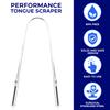 Tongue Scraper Stainless Steel | Tongue Cleaner | for a Fresh Breath and Better Oral Health | Stainless Steel Tongue Scrapers | Tongue Cleaner for Kids and Adults | ORAVIX view 3