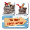 ButtonChocs To New Adventures Chocolate Train. Belgian Milk Chocolate Leaving Gift. Goodbye Gift. view 2