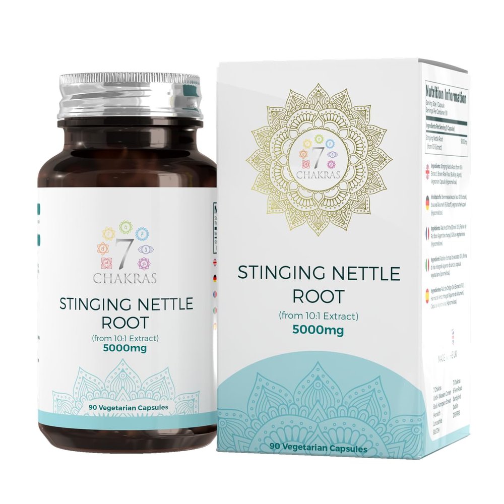 7C Stinging Nettle Root | 90 High Strength Stinging Nettle Root Capsules - 5000mg Nettle-Root per Serving from 10:1 Extract | Non-GMO, Gluten & Allergen Free | ISO Certified & Manufactured in The UK