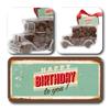 ButtonChocs Birthday Chocolate Vintage Car - Happy Birthday. Belgian Milk Chocolate Birthday Gift. view 2