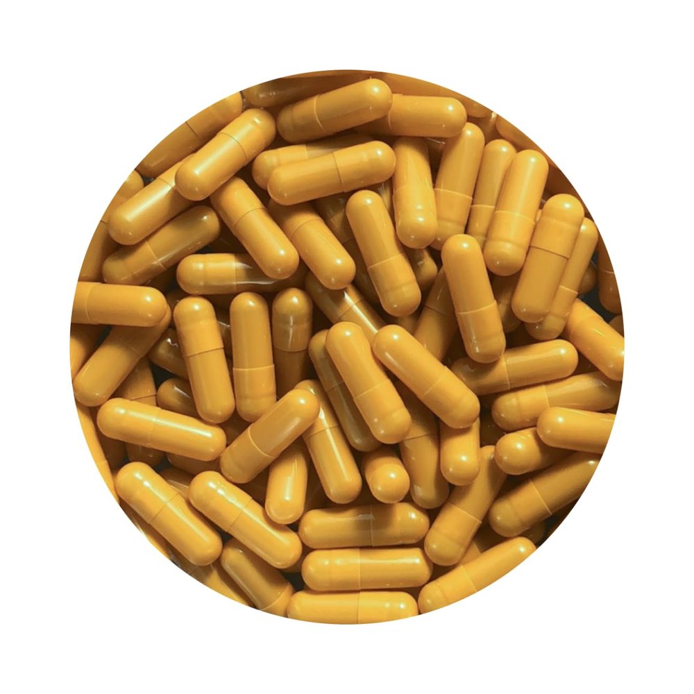 DR T&T size0 Size 0 Gelatine Gelatin Capsule Rich Yellow (100)