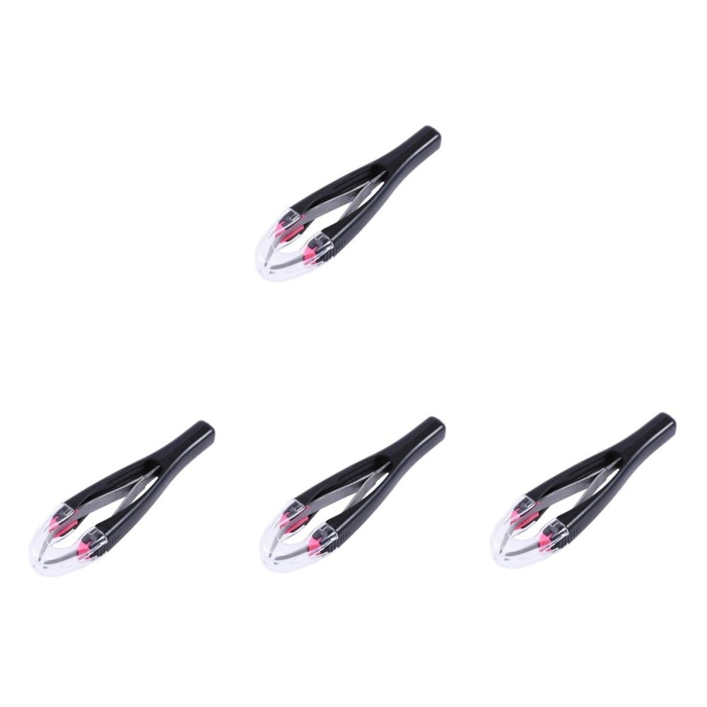 Beaupretty 4pcs Automatic Eyebrow Tweezers Retractable Slanted Tip Tweezer Kit for Eyebrow Removal Precision Makeup Tool for Facial Hair Care Random Color