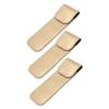 Beavorty 3pcs Compact PU Leather Eyelash Tweezer Sleeve Stainless Steel Protective Cover for Grafting Home Salon Use Golden view 1