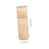 Beavorty 3pcs Compact PU Leather Eyelash Tweezer Sleeve Stainless Steel Protective Cover for Grafting Home Salon Use Golden view 3