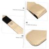 Beavorty 3pcs Compact PU Leather Eyelash Tweezer Sleeve Stainless Steel Protective Cover for Grafting Home Salon Use Golden view 4