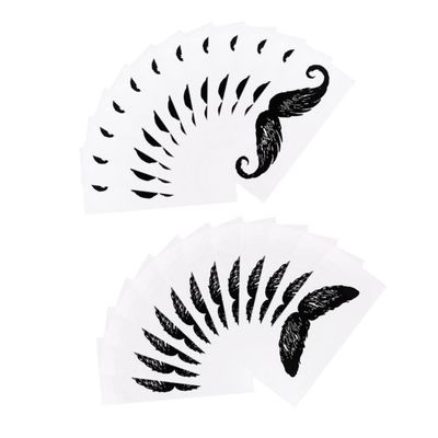 Beaupretty Nose Hair Removal Beard Stickers and Mustache Protectors 24pcs Set with Depilation Wax Stickers for Men Daily Use Facial Hair Grooming and Styling