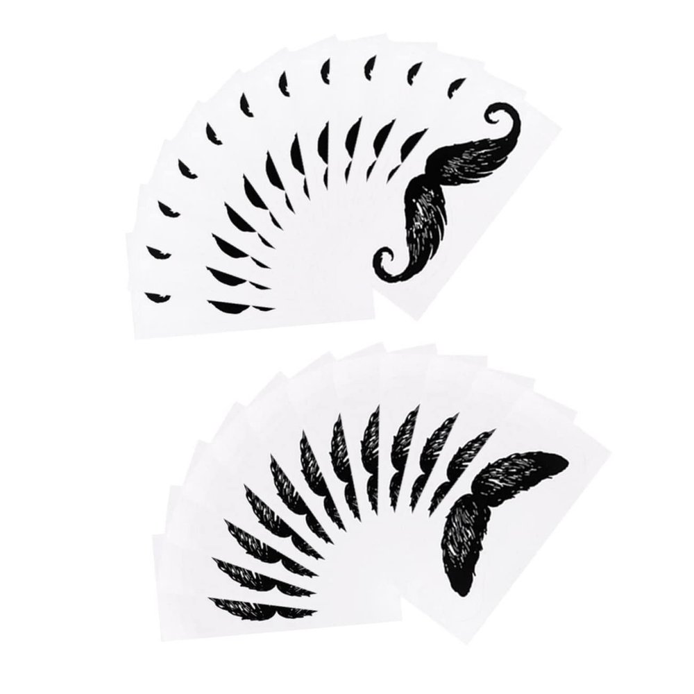 Beaupretty Nose Hair Removal Beard Stickers and Mustache Protectors 24pcs Set with Depilation Wax Stickers for Men Daily Use Facial Hair Grooming and Styling