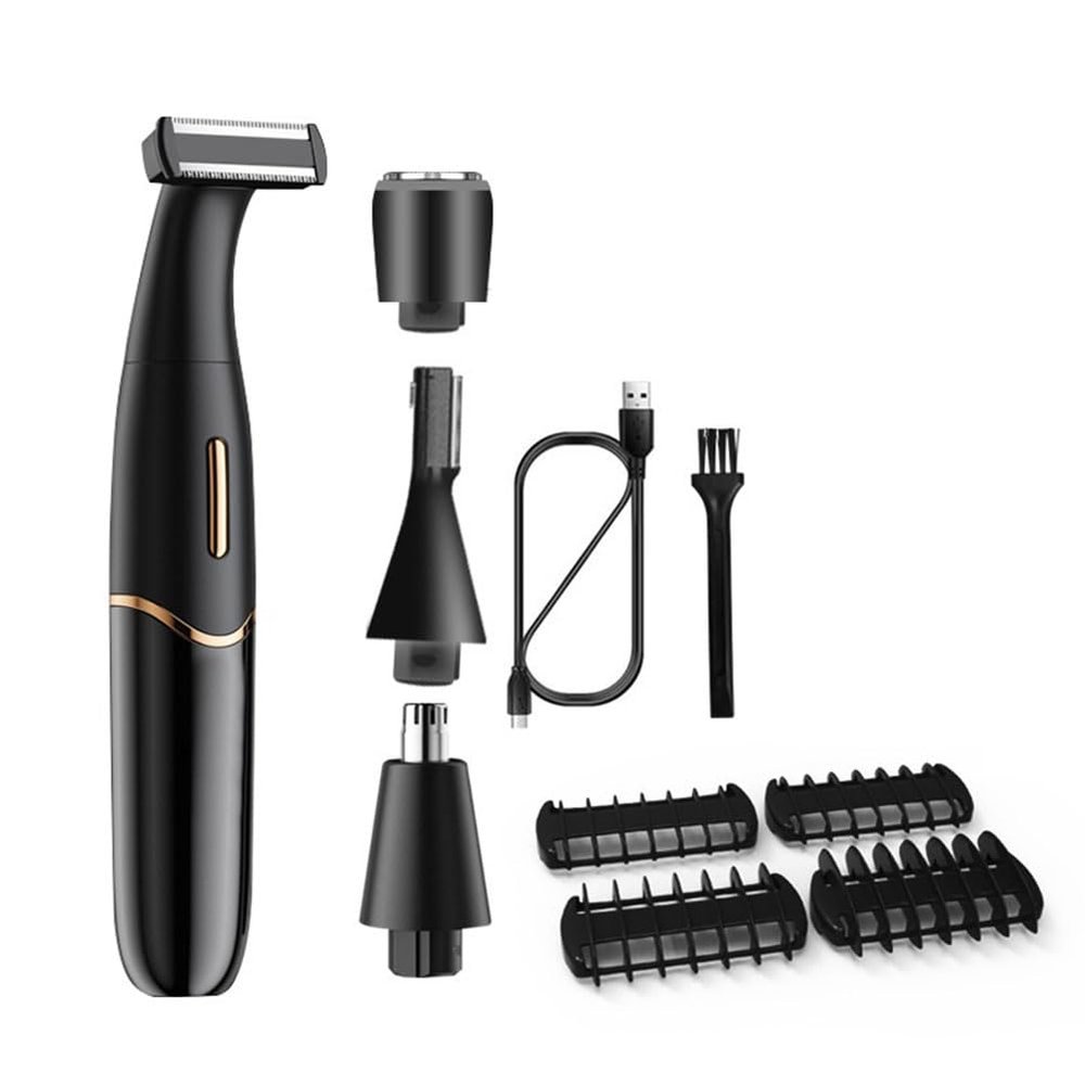 4 in 1 Intimate Areas Haircut Shaver Women Bikini Line Sensitive Razors Hair Shaving Trimmer Face Beard Clipper, B