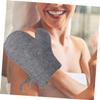 Beatifufu Insulated Sauna Mitt Felt Glove Hanging Ring Breathable and Fine Texture Bathing Glove for Spa Unisex White/Grey view 4