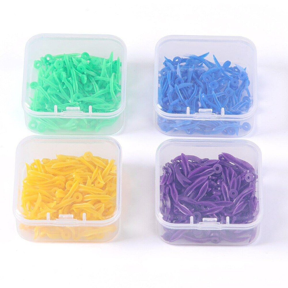 400pcs Disposable Dental Fixing Wedge with Hole Plastic Dentistry Tooth Gap Wedge for Dental Restoration