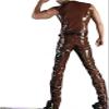 Latex Tank Shirt Top and Rubber Pants Trousers Leggings,Custom (Please Leave A Message),Small view 2