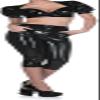 100% Latex Rubber Black Ladies Sexy Suit,Black,Large view 1