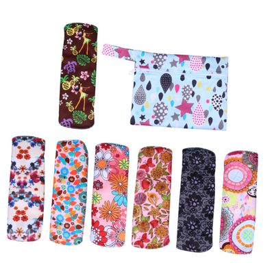Anneome 8pcs Washable Sanitary Napkins Reusable Period Pants Bamboo Sanitary Pads for Women