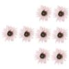 Healeved 8pcs Curtain Tiebacks Sunflower Design Clips for Drapes Curtain Buckle Holders for Living Window Dressing