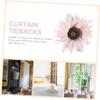 Healeved 8pcs Curtain Tiebacks Sunflower Design Clips for Drapes Curtain Buckle Holders for Living Window Dressing view 2