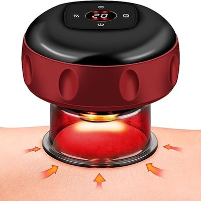 3 in 1 Cupping Therapy Set with 12 Level Suction & Temperature, Dynamic Gua Sha Massage Tool for Cellulite Reduction with Infrared Heat Rechargeable Back Massager Cellulite Massager