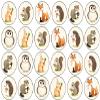 48 Woodland Animals 3cm Mini Discs Edible Wafer Paper Disc Cupcake Toppers (NOT PRE Cut) view 1