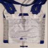 Sea Side. Grey. Catheter Night Bag Holder with a Handle and Bag Supportive Clips, Cover.100% Cotton. Patchwork Quality. view 2