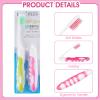 2Pcs Travel Toothbrush Folding Portable Travel Size Toothbrush Small Foldable Toothbrushes Soft Fold up Collapsible Toothbrushes for Adult Camping Hiking view 4