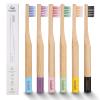 Kids Bamboo Toothbrushes Biodegradable Handle BPA Free Eco Friendly Children Size, FSC Certified and PETA Approved, Pack of 6 (Spiral Soft Nylon Bristles) view 1