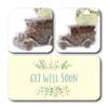 ButtonChocs Get Well Soon Chocolate Vintage Car. Belgian Milk Chocolate Get Well Soon Gift. Thinking of You Gift view 2