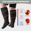 BODALA Plus Size Compression Socks for Women&Men, 20-30 mmHg Up to 7X-Large Extra Wide Calf Knee High for Support Circulation view 3