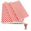 Greaseproof Paper Sheets, 100 Sheets Food Grade Wrap Paper, Oil-Proof Wrapping Wax Tissue, Waterproof Checkered Burger Paper for Deli Sandwich Cakes Cheese(Red) view 1