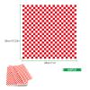 Greaseproof Paper Sheets, 100 Sheets Food Grade Wrap Paper, Oil-Proof Wrapping Wax Tissue, Waterproof Checkered Burger Paper for Deli Sandwich Cakes Cheese(Red) view 2