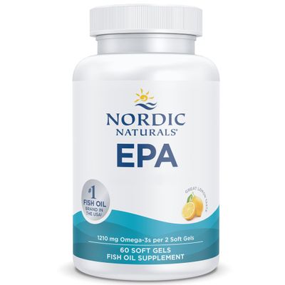 Nordic Naturals, EPA, 1210mg Omega-3, Fish Oil with EPA and DHA, Lemon Flavour, 60 Softgels, Soy Free, Gluten Free, Non-GMO
