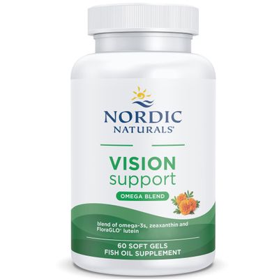 Nordic Naturals, Omega Vision, 1460mg Omega-3, with Lutein and Zeaxanthin, High Dose, Lemon Flavour, 60 Softgels, Soy Free, Gluten Free, Non GMO