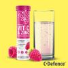 Vitamin C 1000mg & Zinc 15mg Raspberry Flavour Effervescent Tablets - High Strength Tablets for a Healthy Immune System (4 Tubes) view 3