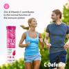 Vitamin C 1000mg & Zinc 15mg Raspberry Flavour Effervescent Tablets - High Strength Tablets for a Healthy Immune System (4 Tubes) view 4