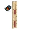 TFA Dostmann 40.1058.11 Analogue Sauna Sand Timer 15 Minutes Made of Heat Resistant Materials Pine and Glass, Perfect as Sauna Accessory, Red Sand, Brown view 1