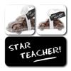 ButtonChocs Star Teacher Chocolate Car. Belgian Milk Chocolate Star Teacher Gift. Tutor Gift. view 2