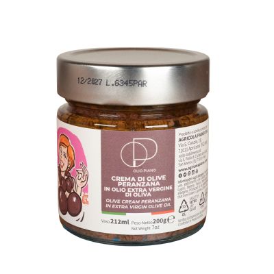 Agricola Piano - Olive Pat in Oil | Olive Pat in Extra Virgin Olive Oil 212 ml 100% Italian, Ancient Recipe Artisanal Production