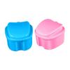 HONMEET 2pcs Denture Storage Container Portable Plastic Retainer Box Secure Lock for Travel and Home view 1