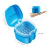 HONMEET 2pcs Denture Storage Container Portable Plastic Retainer Box Secure Lock for Travel and Home view 2