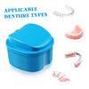 HONMEET 2pcs Denture Storage Container Portable Plastic Retainer Box Secure Lock for Travel and Home view 4