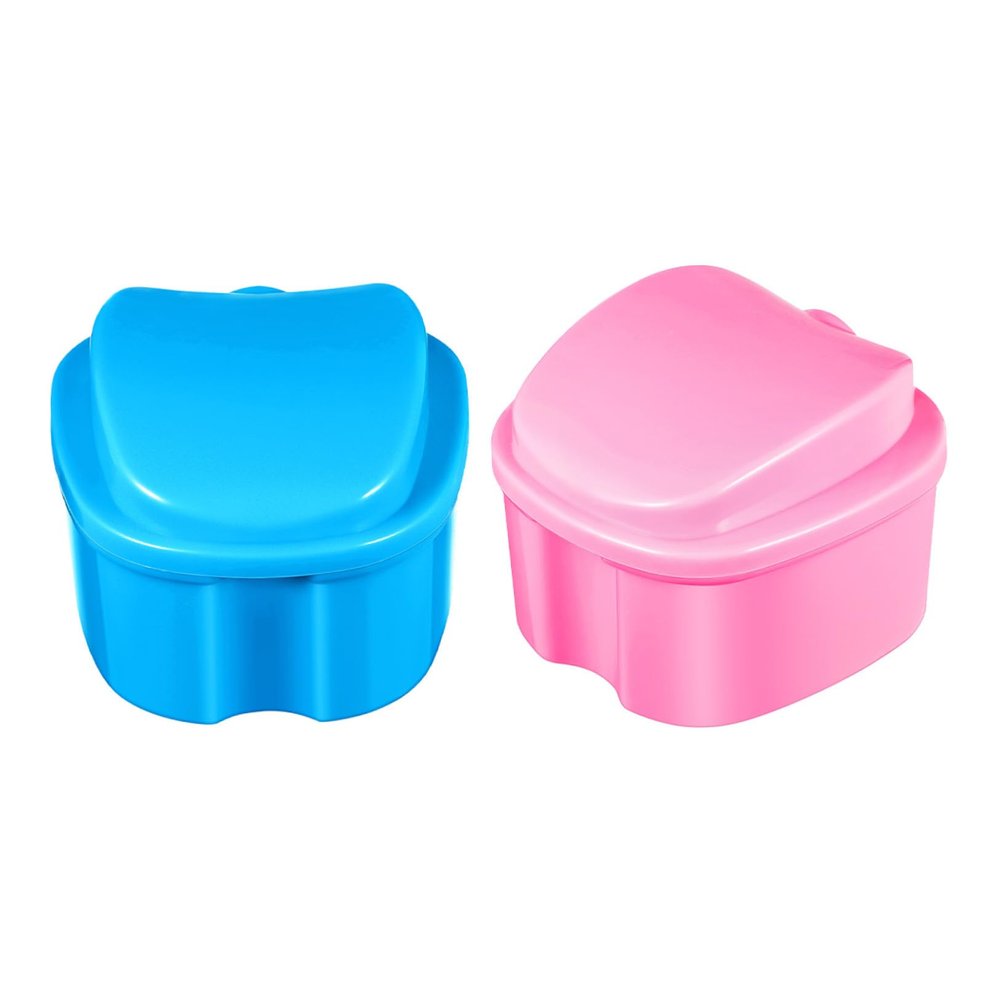 BIUDECO 2pcs Portable Case Set with High-Strength Abs Material, Wear Resistant and Compact Design, Travel Retainer Container for Daily Use