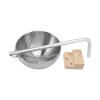 Hidyliu Sauna Bowl Stainless Steel Hanging Aromatherapy Oil Cup with Wooden Block for Sauna Room (S) view 1