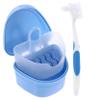 PLAFOPE Case for Soaking Dentures Storage Box Brush Holder Bath Box for Travel for Cleaning Cleaning Case view 1